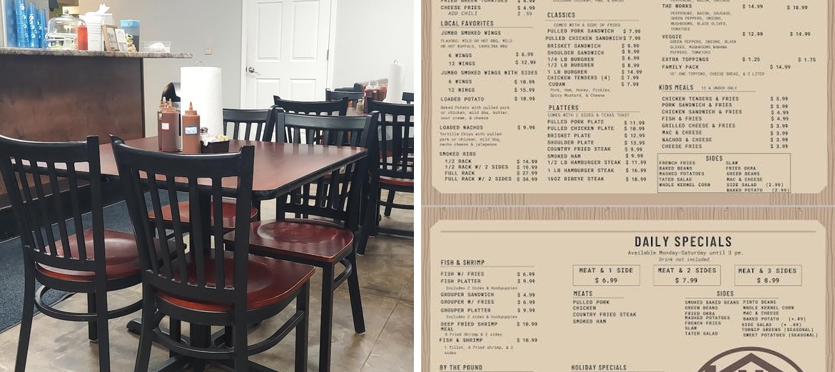 Nana's Place Menu