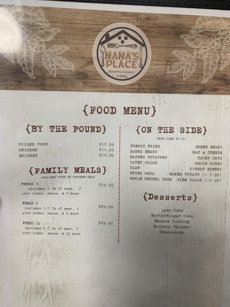 Nana's Place Menu image 4